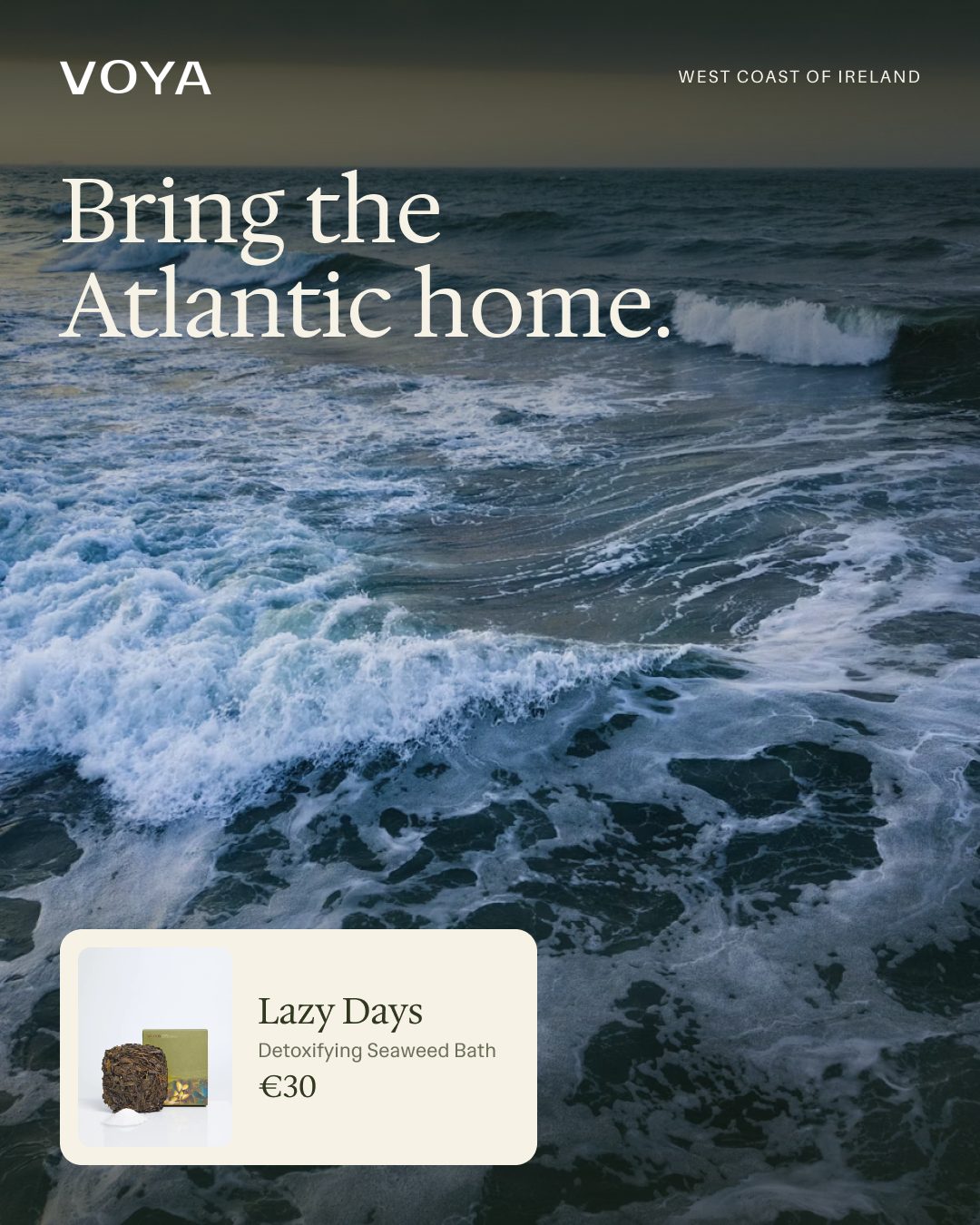 VOYA concept post: Bring the Atlantic home, over a stormy west-coast sea