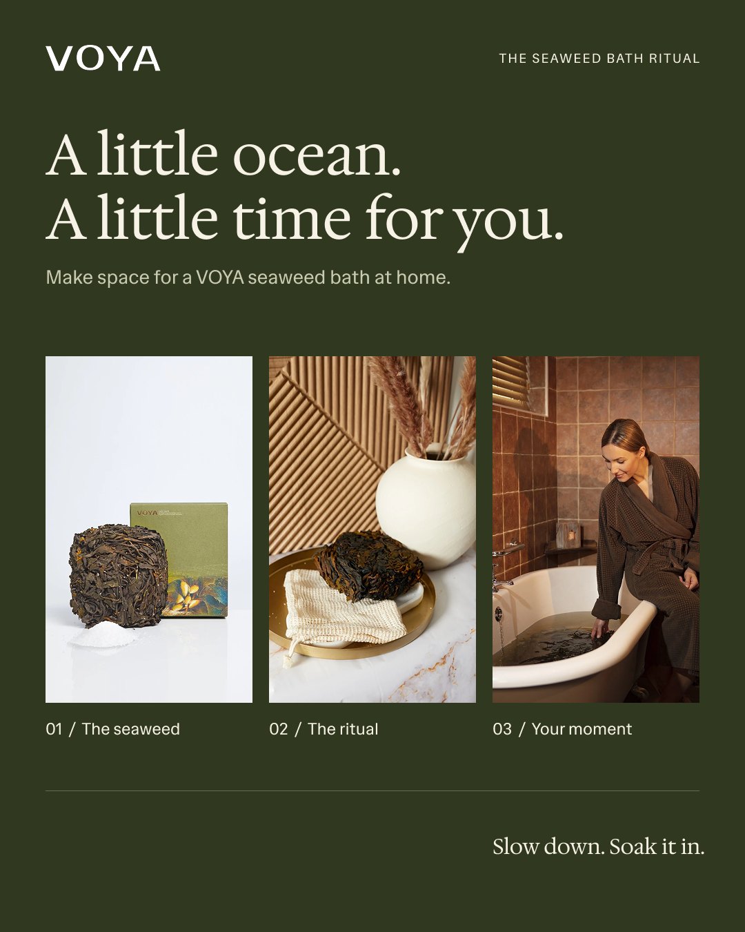 The original VOYA advertisement: A little ocean. A little time for you.